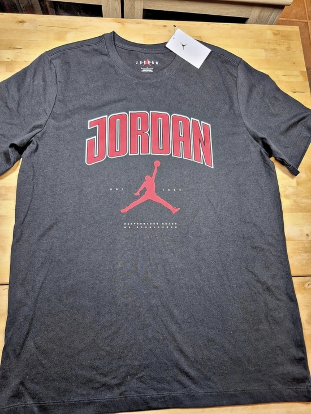 Jordan Jumpman graphic tee Graphic Tee Gray & Red Size Large NWT